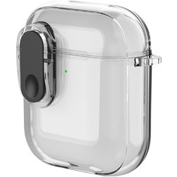 Mobigear Crystal Clip Apple AirPods 2 Hardcase Hoesje - Transparant / Zwart