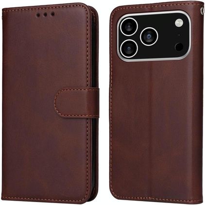 Mobigear Wallet iPhone 17 Pro Hoesje Bookcase Portemonnee - Bruin
