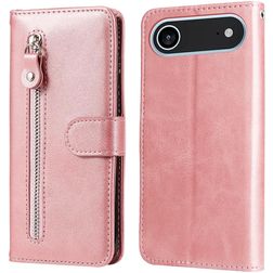 Mobigear Zipper iPhone Air Hoesje Bookcase Portemonnee - Roségoud