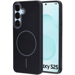 Mobiparts Slim Line Samsung Galaxy S25 MagSafe Hoesje Hardcase Backcover - Onyx Black