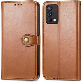 Mobigear Snap Button Realme GT Master Edition Hoesje Bookcase Portemonnee - Bruin