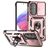Mobigear Armor Ring Cam Slide Samsung Galaxy A54 Hoesje Hardcase Backcover Shockproof met Ringhouder en Camera Slider - Roségoud