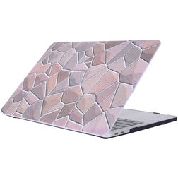 Mobigear Stone MacBook Pro 15 Inch (2016-2019) Hoes Hardshell Laptopcover MacBook Case - Model 2 - Model A1707 / A1990