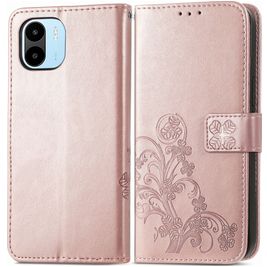 Mobigear Clover Xiaomi Redmi A1 4G Hoesje Bookcase Portemonnee - Roségoud