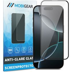 Mobigear Premium iPhone 16 Pro Glazen Screenprotector Anti-Glare - Case Friendly - Zwart