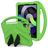 Mobigear AeroArmor iPad 11 (2025) Kinder Tablethoes met Handvat + Stylus Houder - Groen