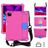 Mobigear HexStrap iPad Air 5 (2022) Hoes Hard Kunststof,EVA Schuim Backcover + Stylus Houder + Schouderband + Standaard - Roze