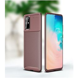 Mobigear Racing OPPO Reno 4 Hoesje Flexibel TPU Backcover - Bruin