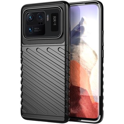 Mobigear Groove Xiaomi Mi 11 Ultra Hoesje Flexibel TPU Backcover - Zwart