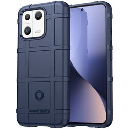 Mobigear Rugged Shield Xiaomi 13 Hoesje Flexibel TPU Backcover Shockproof - Blauw