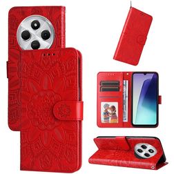 Mobigear Sunflower Xiaomi Redmi 14C Hoesje Bookcase Portemonnee - Rood
