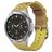 Mobigear Loop Nylon Smartwatch Bandje Gespsluiting - Universeel 22 mm connector - Geel