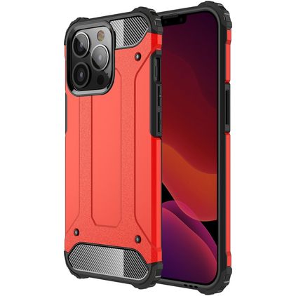 Mobigear Outdoor iPhone 13 Pro Max Hoesje Hardcase Backcover Shockproof - Rood