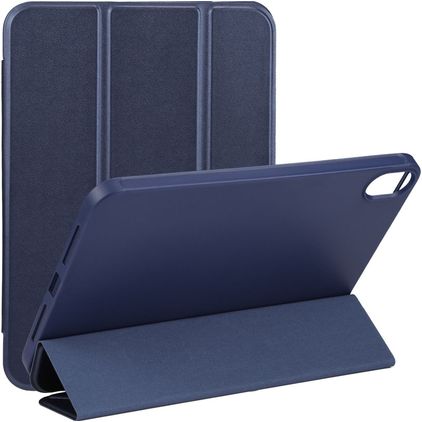 Mobigear Tri-Fold Gel iPad Mini 6 (2021) Hoes TPU,Kunstleer Bookcase - Donkerblauw