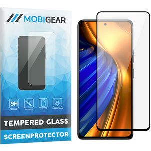 Mobigear Premium POCO F4 Glazen Screenprotector - Case Friendly - Zwart