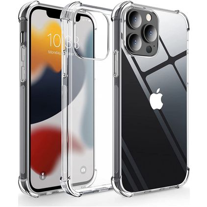 Mobigear Cushion Doorzichtig iPhone 13 Pro Max Hoesje Flexibel TPU Backcover Shockproof - Transparant