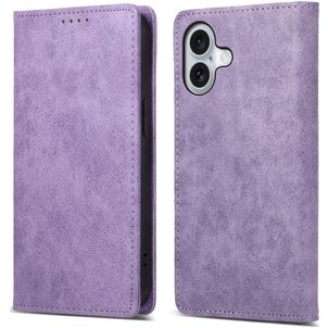 Mobigear Wallet iPhone 16 Hoesje Bookcase Portemonnee - Paars