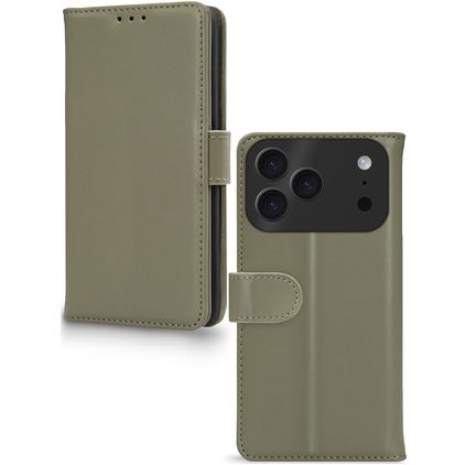 Mobilize Premium Gelly iPhone 17 Pro Max Hoesje Bookcase Portemonnee - Groen
