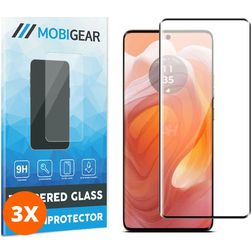Mobigear Premium Motorola Edge 50 Ultra Glazen Screenprotector - Case Friendly (3-Pack)