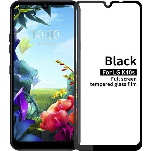 Mobigear Premium LG K40s Glazen Screenprotector - Case Friendly - Zwart