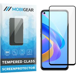 Mobigear Premium OPPO A76 Glazen Screenprotector - Case Friendly - Zwart