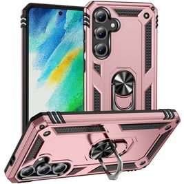 Mobigear Armor ring Samsung Galaxy S24 FE Hoesje Hardcase Backcover Shockproof met Ringhouder - Roségoud