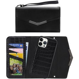 Mobilize Elegant Magnet iPhone 13 Pro Max Hoesje Uitneembare 2in1 Clutch - Black Croco