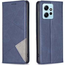 Mobigear Rhombus Slim Xiaomi Redmi Note 12 Hoesje Bookcase - Blauw