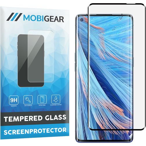 Mobigear Curved OPPO Find X2 Neo Glazen Screenprotector - Case Friendly - Zwart