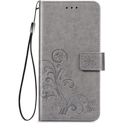 Mobigear Clover Xiaomi Redmi 9A Hoesje Bookcase Portemonnee - Grijs