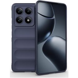 Mobigear Bumpy Xiaomi 14T Pro Hoesje Flexibel TPU Backcover - Donkerblauw