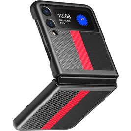 Mobigear Racing Samsung Galaxy Z Flip 3 Hoesje Hardcase Backcover - Zwart / Rood