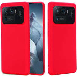 Mobigear Rubber Touch Xiaomi Mi 11 Ultra Siliconen Hoesje Backcover - Rood