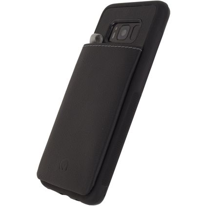 Mobilize Gelly Card Samsung Galaxy S8 Hoesje Flexibel TPU Backcover met Pasjeshouder - Zwart