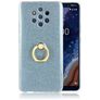Mobigear Glitter Ring Nokia 9 PureView Hoesje Flexibel TPU Backcover met Ringhouder - Blauw