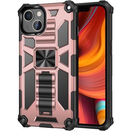 Mobigear Armor Stand iPhone 13 Pro Hoesje Hardcase Backcover Shockproof met Standaard - Roségoud