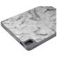 Mobigear Tri-Fold Marble iPad Air 11 Inch (2024) Hoes Bookcase + Stylus Houder - Grijs