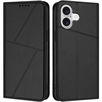 Mobigear Frosted Flip iPhone 17 Hoesje Bookcase Portemonnee - Zwart