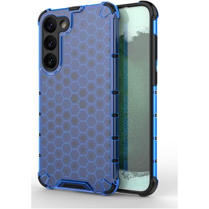 Mobigear Honeycomb Samsung Galaxy S23 Plus Hoesje Hardcase Backcover Shockproof - Blauw