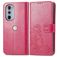 Mobigear Clover Motorola Edge 30 Pro Hoesje Bookcase Portemonnee - Magenta
