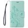 Mobigear Flowers iPhone 7 Hoesje Bookcase Portemonnee - Turquoise