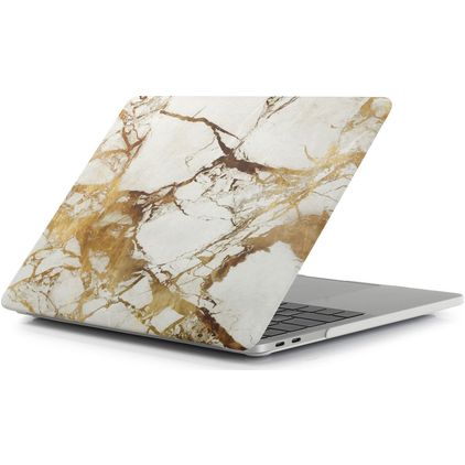 Mobigear Marble MacBook Pro 16 Inch (2021-2026) Hoes Hardshell Laptopcover MacBook Case - Bruin - Model A2485 / A2780 / A2991 / A3186 / A3428 / A3429