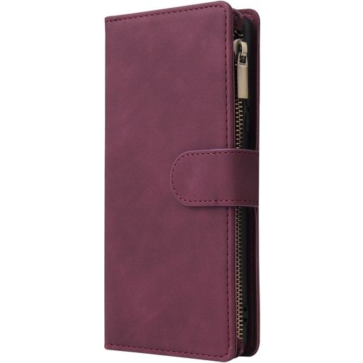 Mobigear Zipper Samsung Galaxy S10 Lite Hoesje Bookcase Portemonnee - Rood