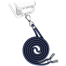 Valenta Nylon Lanyard Universeel Telefoonkoord Verstelbaar - Navy blue