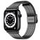 Mobigear Kopenhagen Stalen Apple Watch Bandje Klemsluiting - 49/46/45/44 mm - Zwart