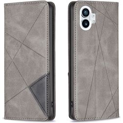 Mobigear Rhombus Slim Nothing Phone (1) Hoesje Bookcase - Grijs