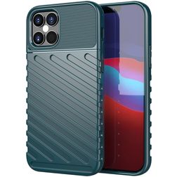 Mobigear Groove iPhone 12 Hoesje Flexibel TPU Backcover - Groen