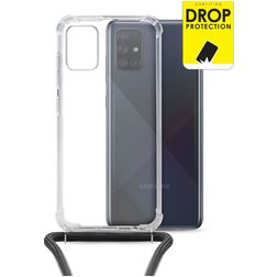 My Style Loop Doorzichtig Samsung Galaxy A71 Flexibel TPU Hoesje met koord - Transparant