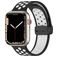 Mobigear Sport Plus Mag Siliconen Apple Watch Bandje Magneetsluiting - 42/41/40/38 mm - Wit / Charcoal