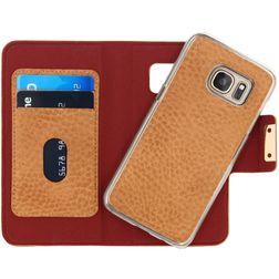 Mobilize Detachable Wallet Samsung Galaxy S7 Hoesje Echt Leer Uitneembare 2in1 Bookcase - Bruin